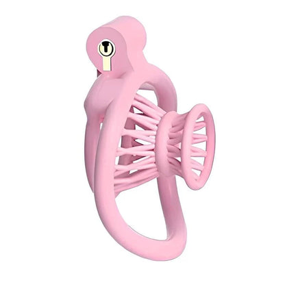 Cage de chasteté négative Nyméa rose en plastique ABS