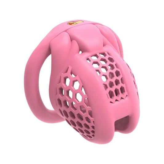 Cage de chasteté ultra-compacte Hexalia en plastique ABS rose